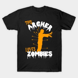 This Archer Loves Zombies - Archer Costume Halloween graphic T-Shirt